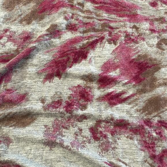 Talbots gray and pink print scoop neck top size large petite - Picture 3 of 7